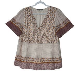 DanielRainn Blouse Women Tank TOP 2X Plus  Boho‎ Floral Comfort Grandmacore